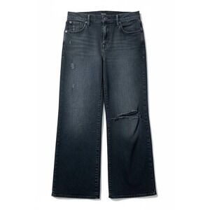 Hudson Rosalie High Rise Wide Leg Jean Distd Black Primadonna 27 45GBBPRI7575
